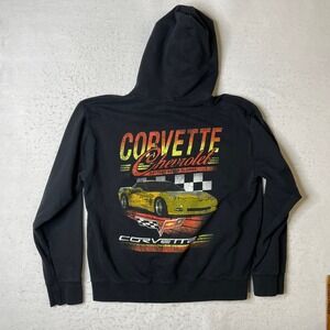 Chevrolet Corvette Daytona Beach Florida Black Graphic Hoodie Sweatshirt